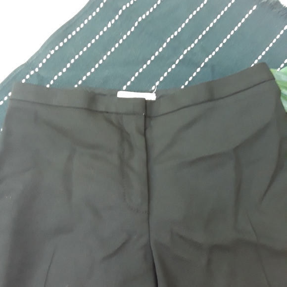 Tory Burch| Wool Wide Leg Crop Trouser Pants Black Size 2 - Picture 4 of 8